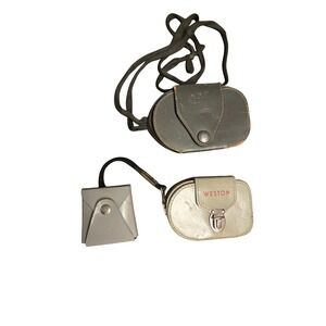 2 Vintage Weston Light Exposure Meter With Leather Cases:‎ Model III & V.